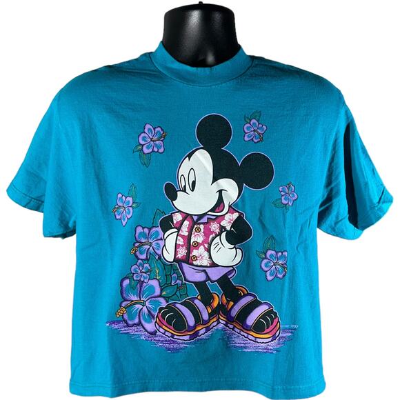 Vintage Cropped Mickey Mouse Tee - Picture 1 of 2